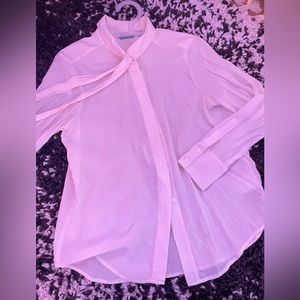 100% silk white shirt size0